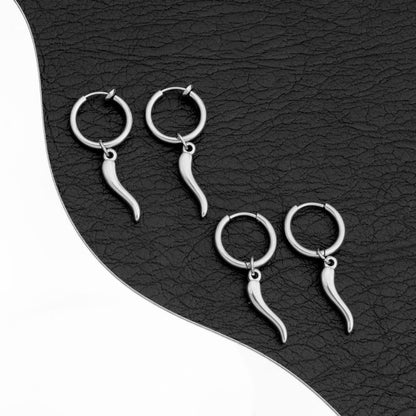 Chilli Hoop Drop Earring / Clip On Earring