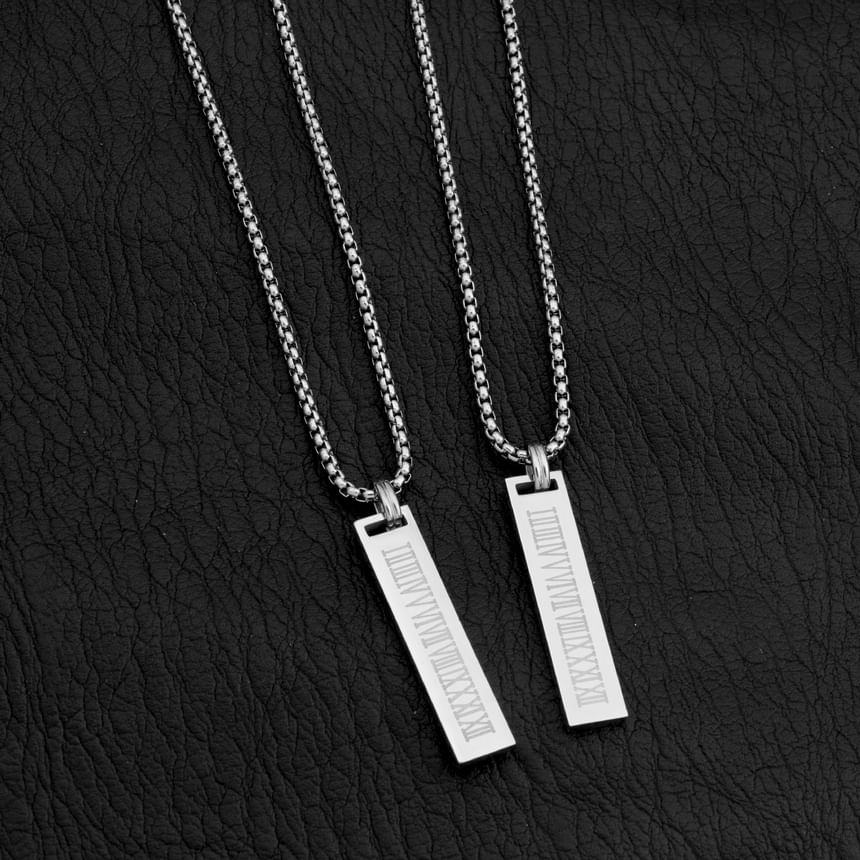 Roman Numeral Pendant Necklace