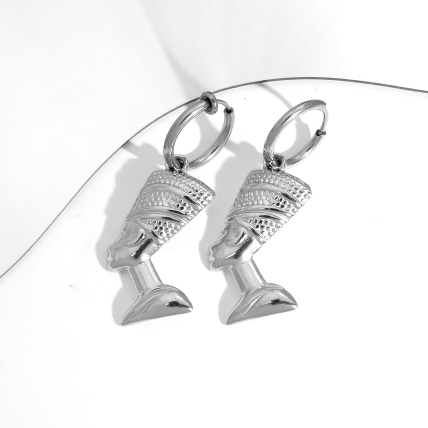 Nefertiti Hoop Drop Earring / Clip On Earring