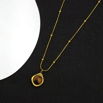 Bead Pendant Station Necklace
