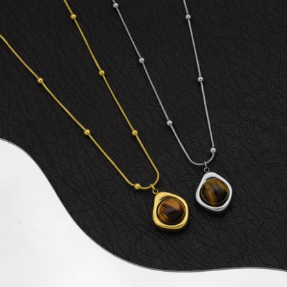 Bead Pendant Station Necklace