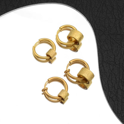 Textured Hoop Earring / Clip On Earring