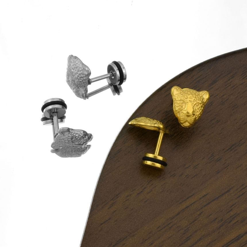 Leopard Barbell Earring