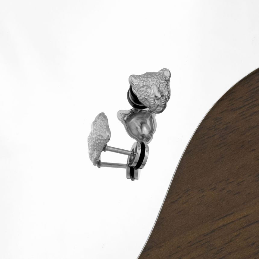 Leopard Barbell Earring