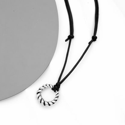 Ring Pendant Cord Necklace