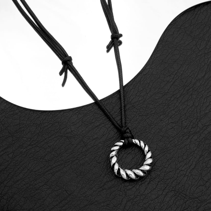 Ring Pendant Cord Necklace