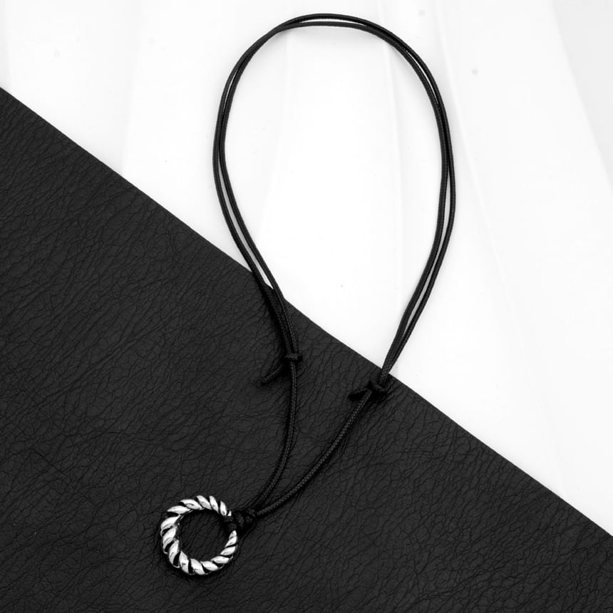 Ring Pendant Cord Necklace