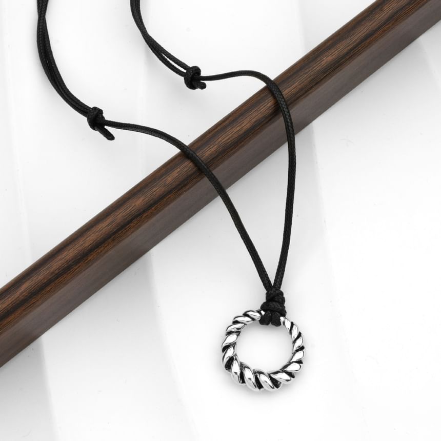 Ring Pendant Cord Necklace