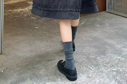 High Waist Ruffled Mini A-Line Skirt