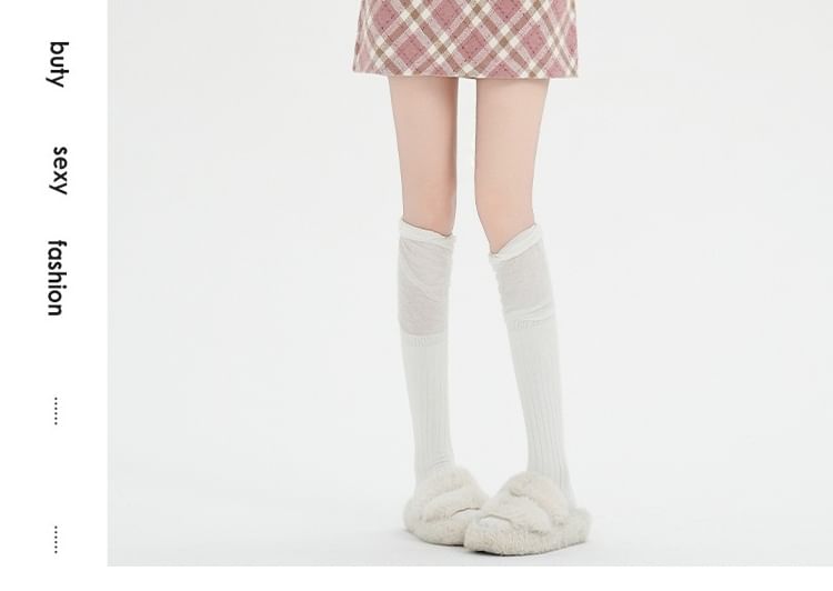 High Waist Plaid Pencil Skirt