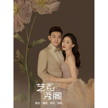 Strapless Plain Tiered Trained A-Line Evening Gown