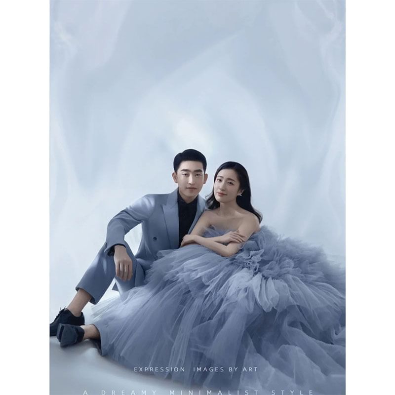 Strapless Plain Tiered Ruffle A-Line Evening Gown