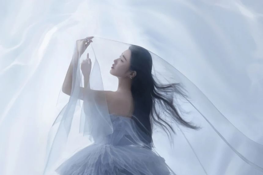 Strapless Plain Tiered Ruffle A-Line Evening Gown