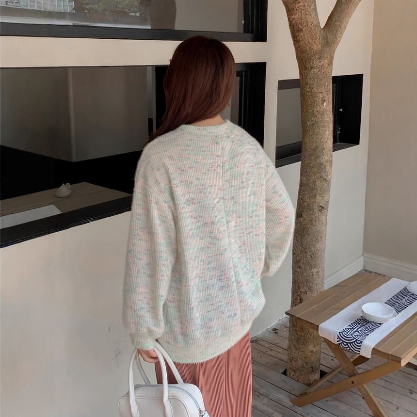 V-Neck Melange Sweater