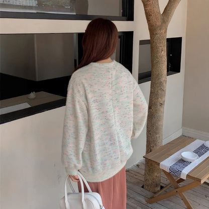 V-Neck Melange Sweater