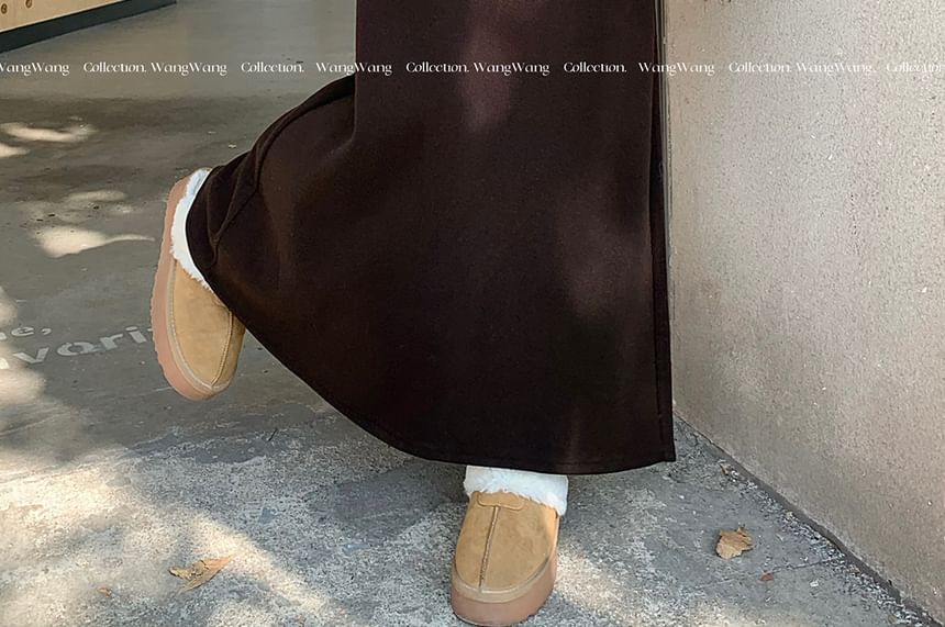 Drawstring Waist Maxi A-Line Skirt