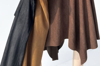 Asymmetrical High Waist A-Line Skirt