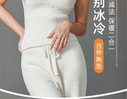 Padded Square Neck Knit Tank
