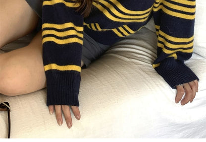 Striped Knit Polo with Timeless Appeal