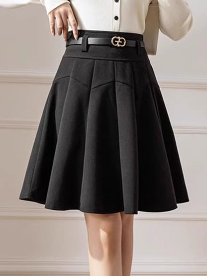 High Waist A-Line Skirt