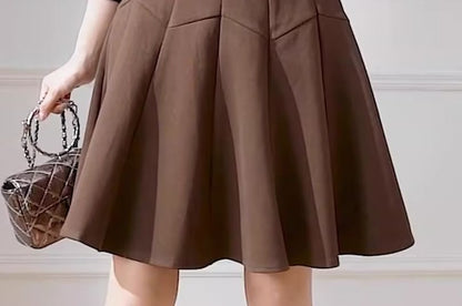 High Waist A-Line Skirt