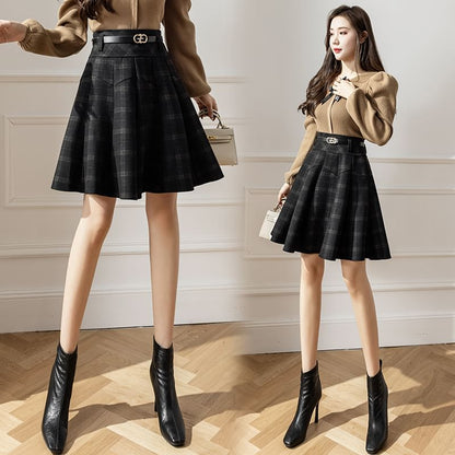 High Waist A-Line Skirt
