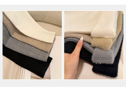 Round Neck Long-Sleeve Knit Top