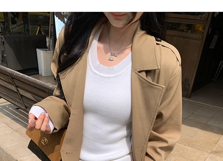 Round Neck Long-Sleeve Knit Top