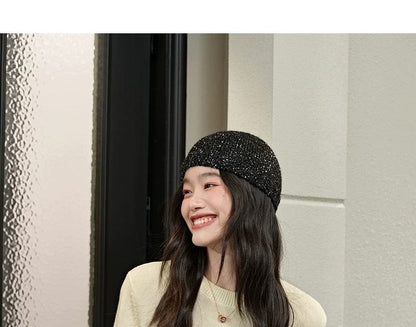 Lace-Trim Round Neck Knit Sweater