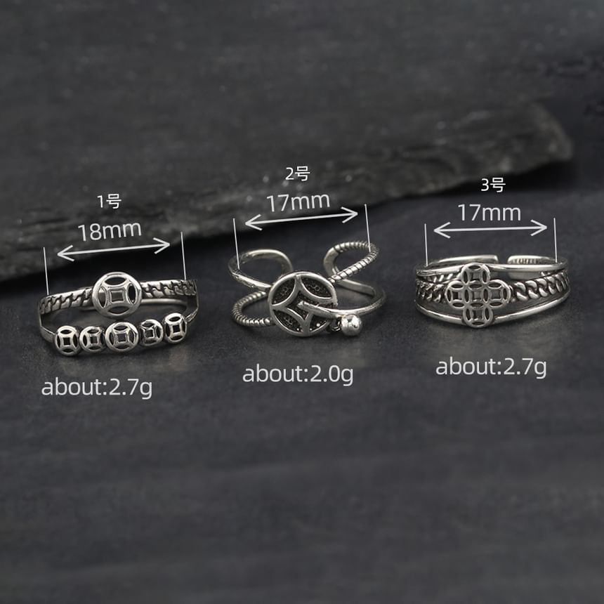 Coin Accent Open Ring