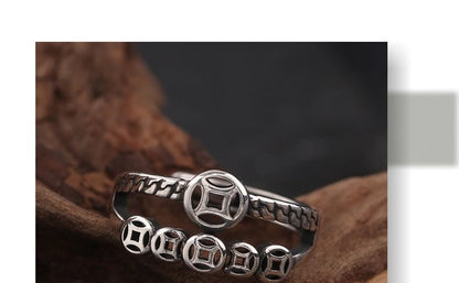 Coin Accent Open Ring