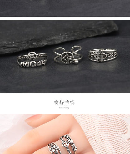 Coin Accent Open Ring