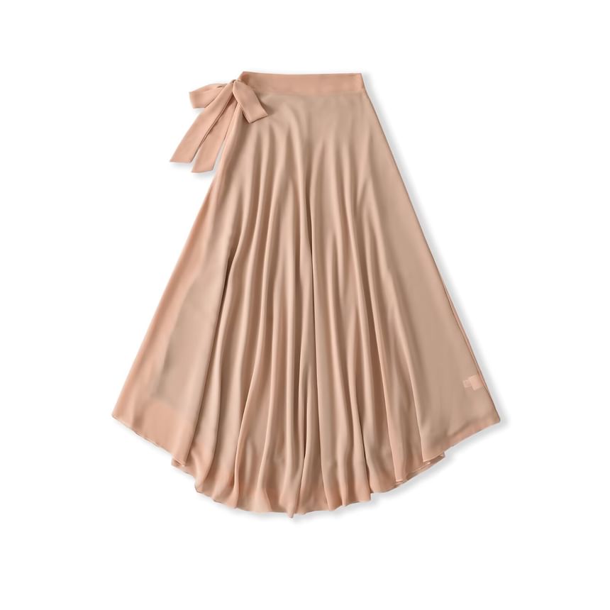 High Rise Maxi A-Line Skirt