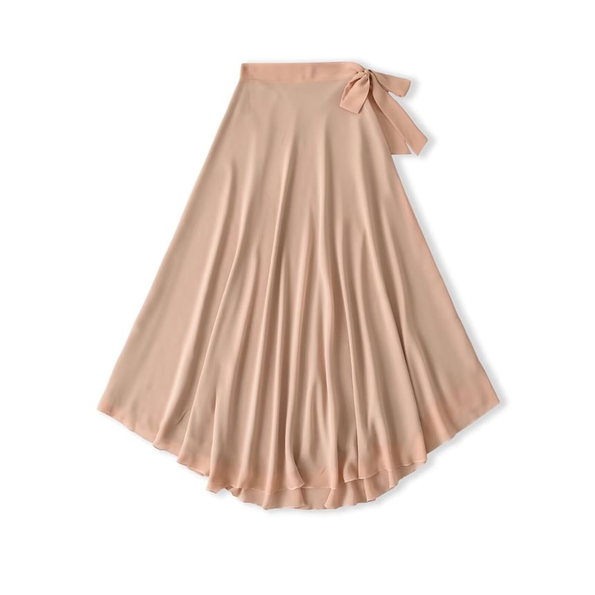 High Rise Maxi A-Line Skirt