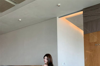 Strapless Plain Faux Pearl Bow Mini A-Line Cocktail Dress