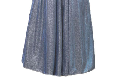 Sleeveless Off Shoulder Plain Glitter A-Line Evening Gown