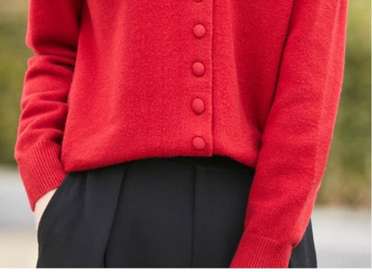 Hooded Plain Button Up Cardigan