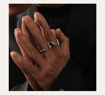 Irregular Alloy Open Ring