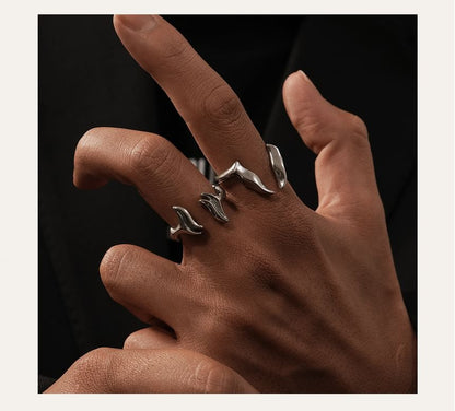 Irregular Alloy Open Ring