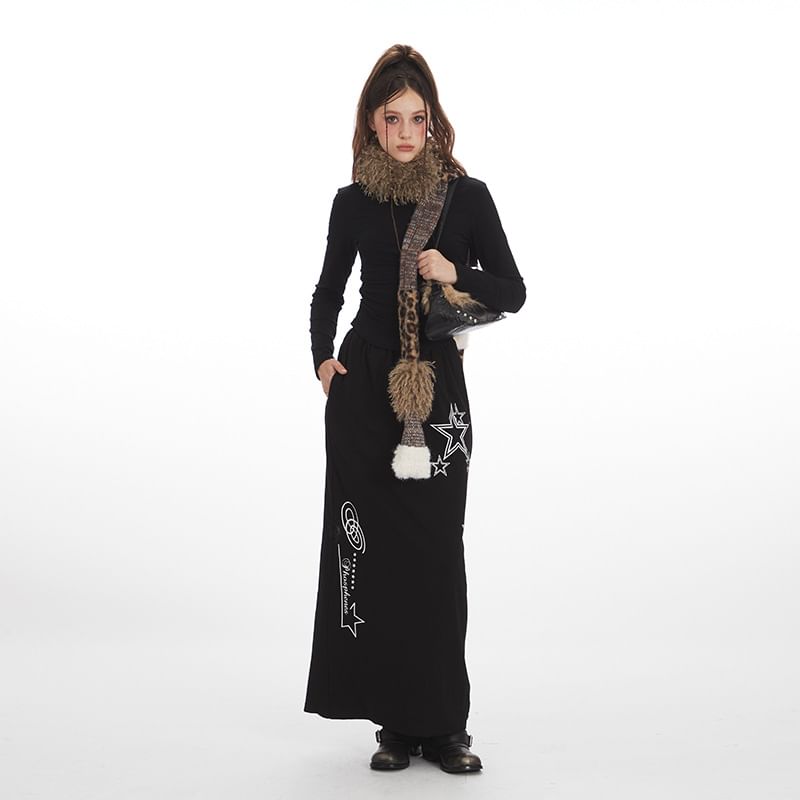 Solid Mock Neck Long-Sleeve Pullover