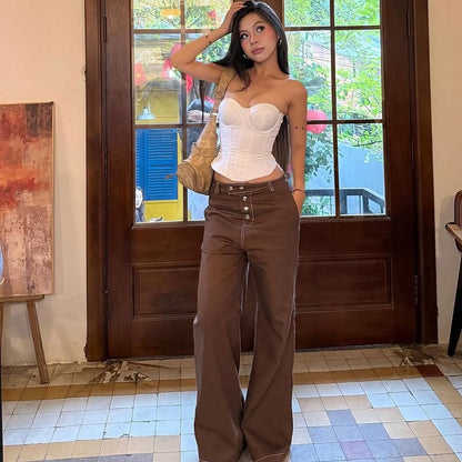 Solid Tube Bustier Cami Top