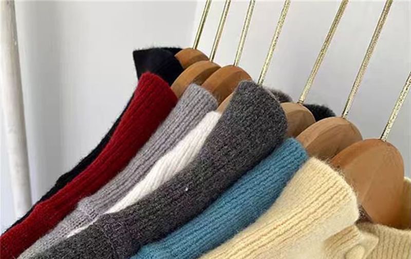Stand Collar Plain Button Up Cardigan