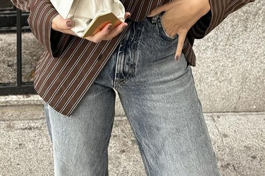 Striped Pocket-Front Long-Sleeve Shirt