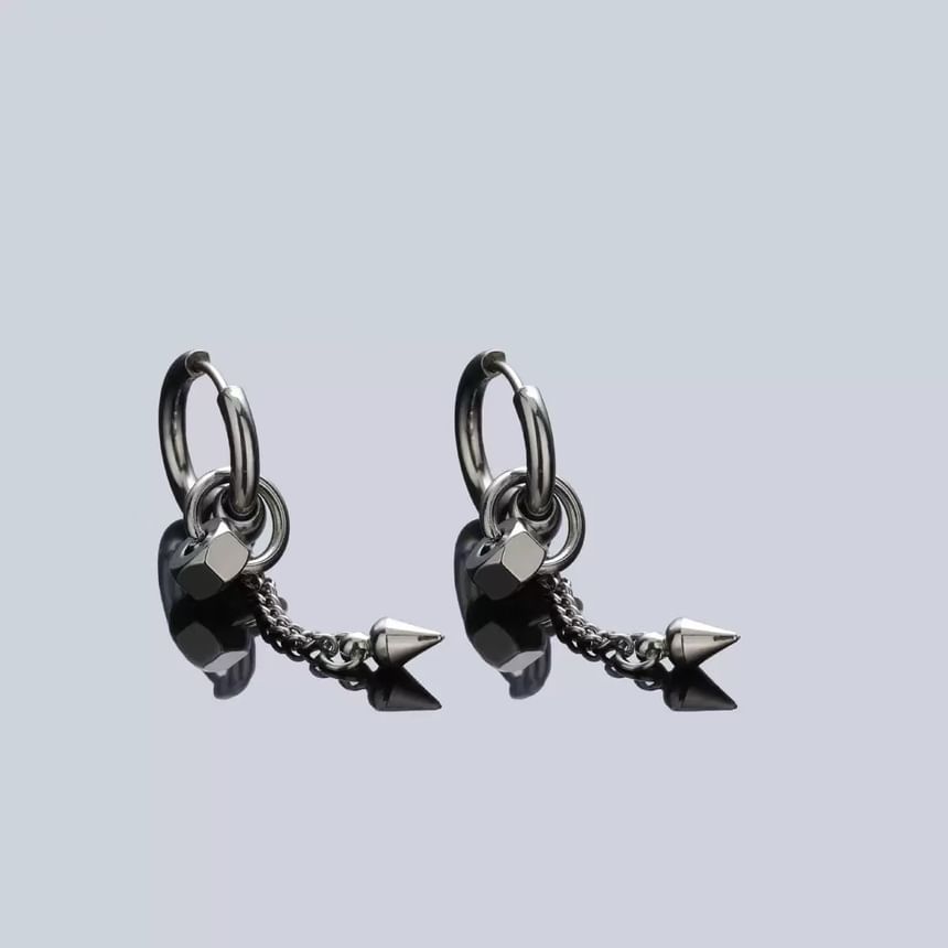 Nut Stainless Steel Dangle Earring / Clip On Earring / Set