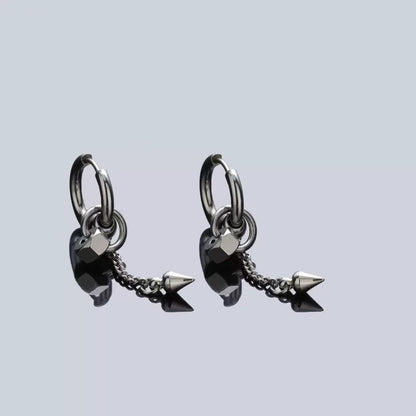 Nut Stainless Steel Dangle Earring / Clip On Earring / Set