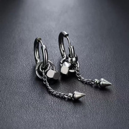Nut Stainless Steel Dangle Earring / Clip On Earring / Set