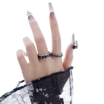 Embossed Stainless Steel Open Ring (Various Designs)
