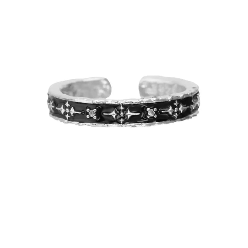 Embossed Stainless Steel Open Ring (Various Designs)