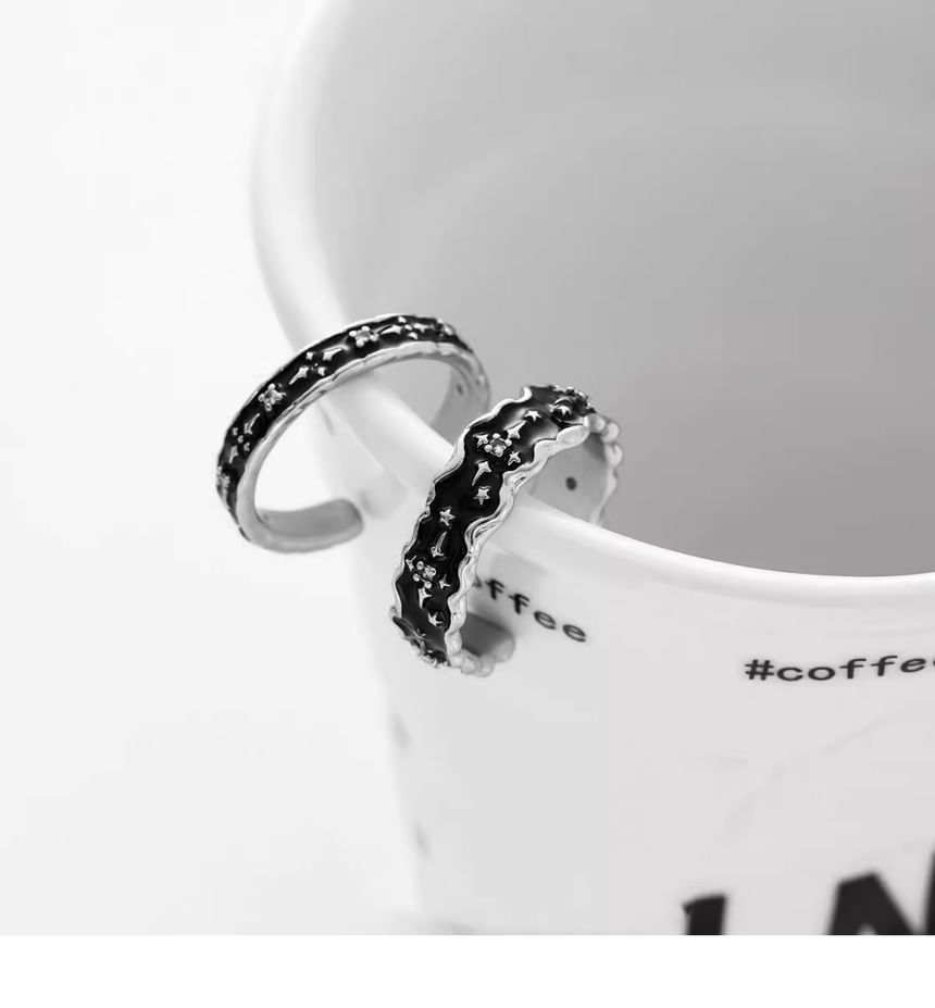 Embossed Stainless Steel Open Ring (Various Designs)