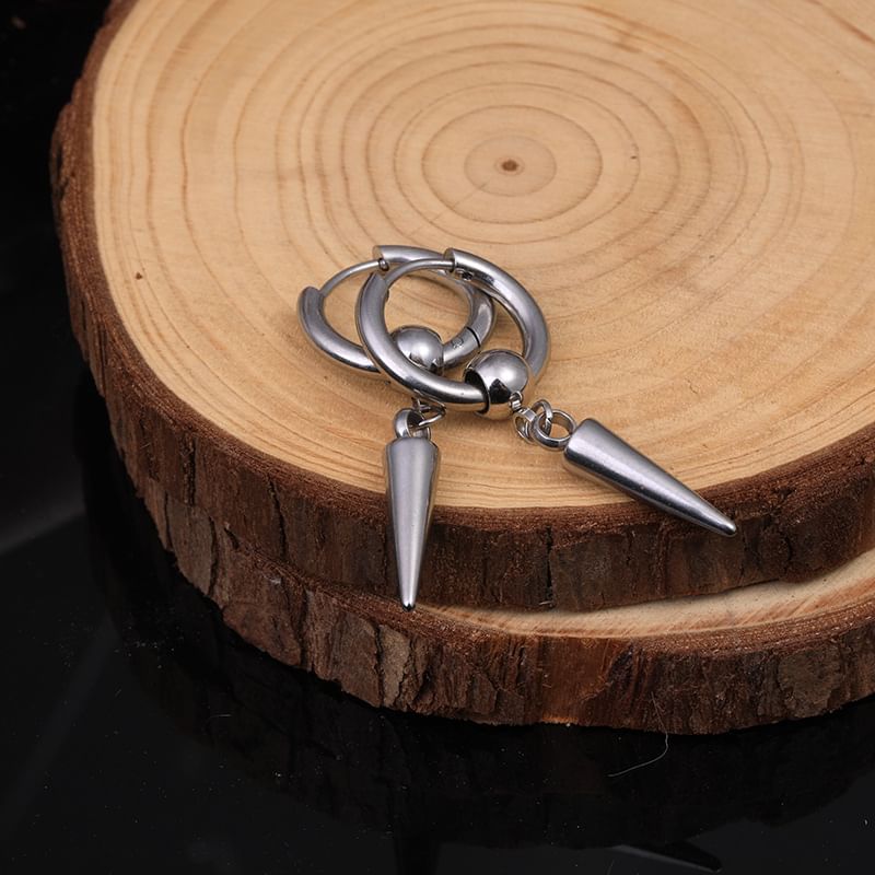 Spike Drop Huggie Earring